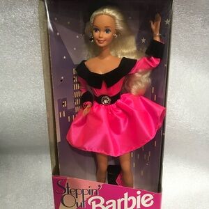 Steppin' Out Barbie Doll in Pink Dress brand new